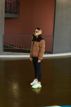 Insydde brown cropped down jacket