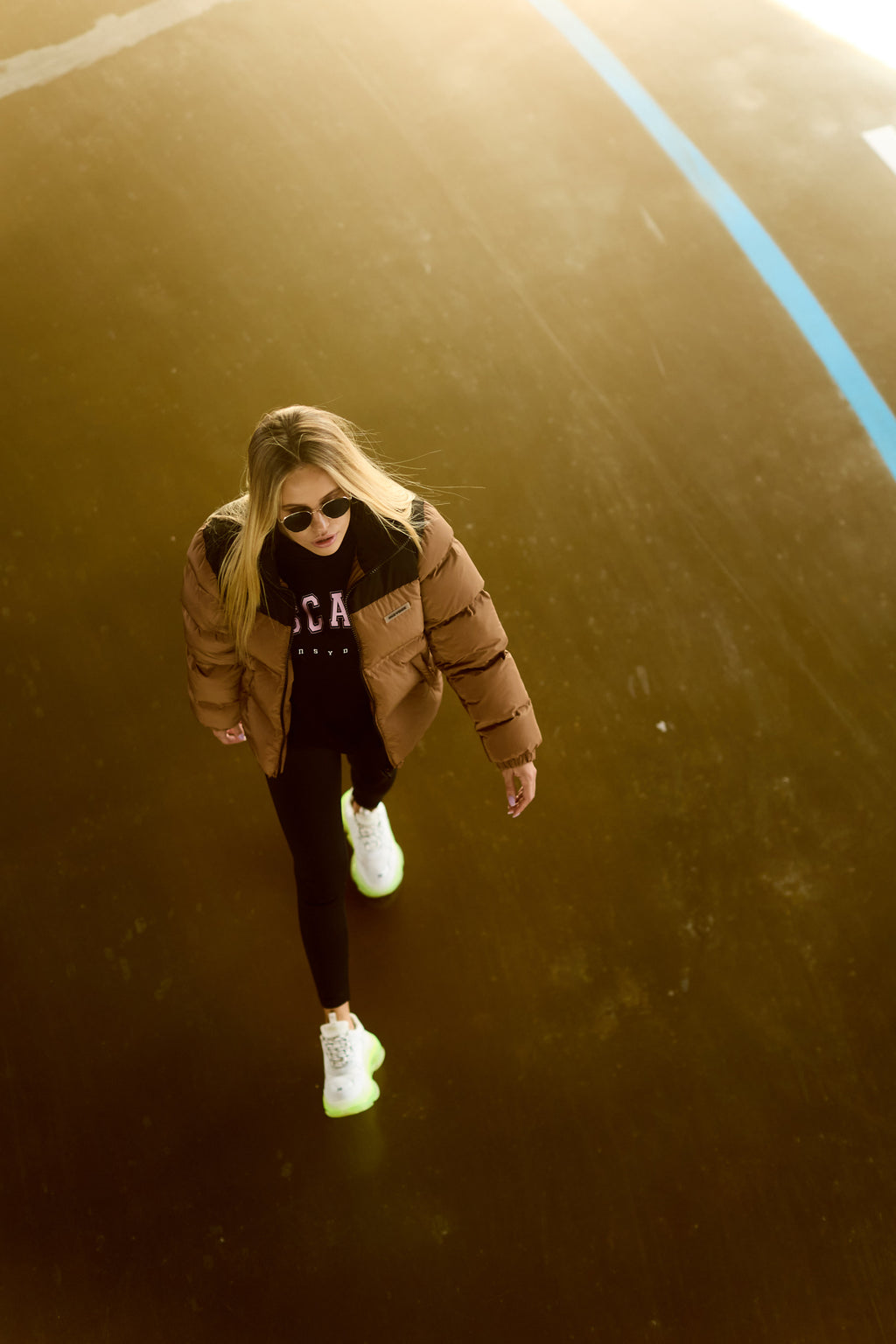 Insydde brown cropped down jacket